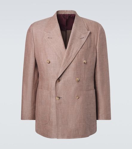 Herringbone linen and wool blazer - Rubinacci - Modalova