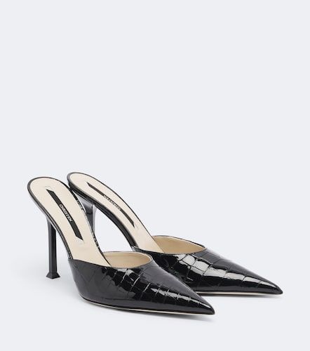 Helix croc-effect patent leather mules - Christen - Modalova
