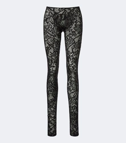 Embellished silk-blend lace leggings - Gucci - Modalova