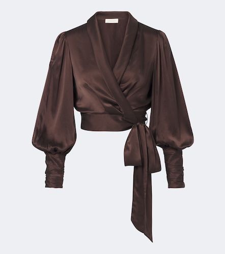 Zimmermann Silk satin wrap top - Zimmermann - Modalova