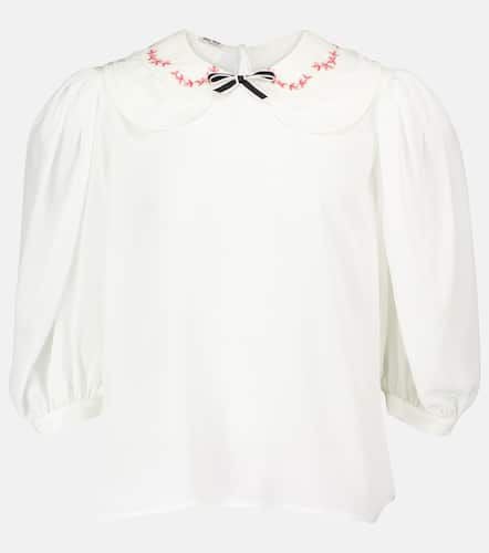 Miu Miu Silk crêpe de chine top - Miu Miu - Modalova