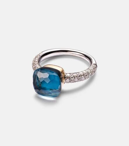 Nudo 18kt gold ring with London topaz and diamonds - Pomellato - Modalova