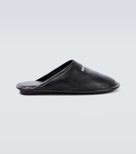 Balenciaga Logo leather slippers - Balenciaga - Modalova