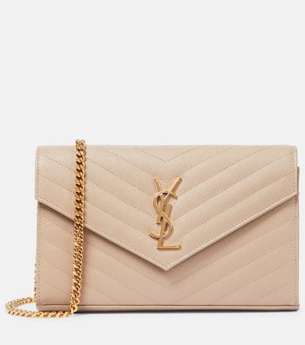 Cassandre matelassÃ© leather wallet on chain - Saint Laurent - Modalova