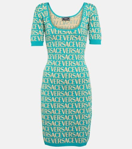 Miniabito con intarsi Allover - Versace - Modalova