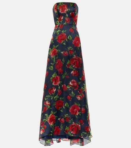 Abito lungo in seta con stampa - Carolina Herrera - Modalova
