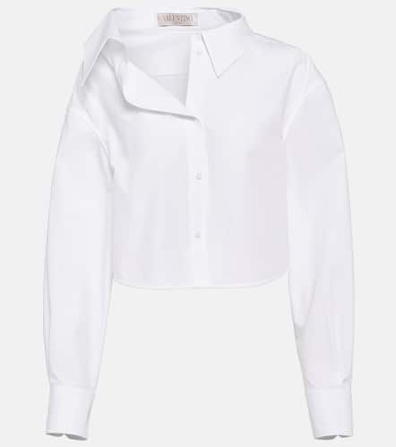 Asymmetric cropped cotton shirt - Valentino - Modalova