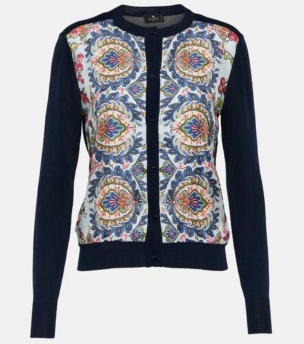 Printed silk and cotton-blend cardigan - Etro - Modalova