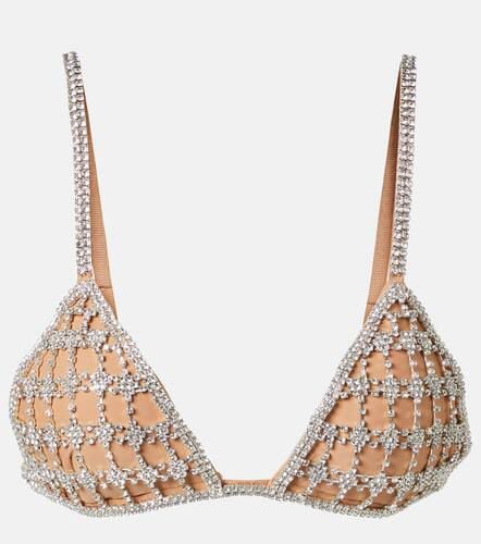 Crystal-embellished mesh bra top - Self-Portrait - Modalova