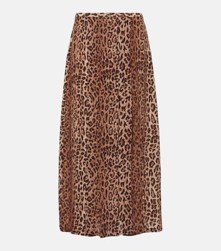 Georgia leopard-print silk midi skirt - Rixo - Modalova