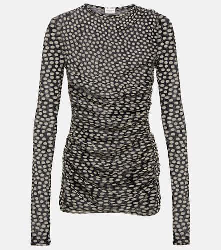 Polka-dot ruched minidress - Saint Laurent - Modalova