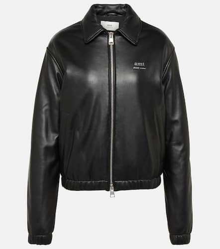 Ami Paris Leather jacket - Ami Paris - Modalova