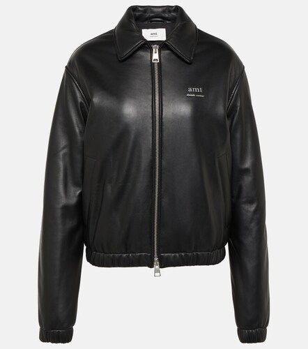 Ami Paris Leather jacket - Ami Paris - Modalova