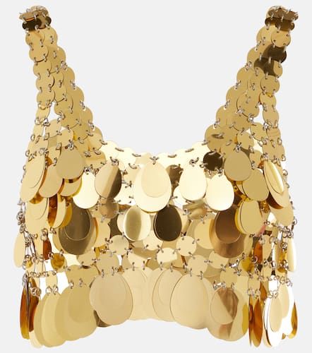 Crop top Golden Sparkle Assembly - Rabanne - Modalova