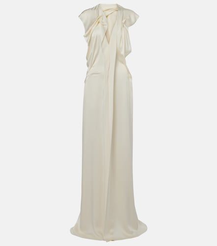 Abito lungo in raso - Victoria Beckham - Modalova