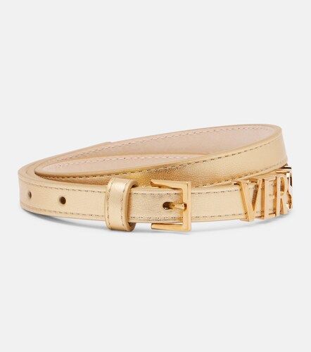 Versace Logo metallic leather belt - Versace - Modalova