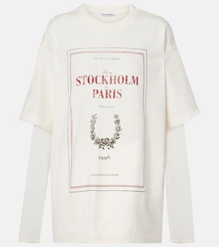 Camiseta de jersey de algodón estampada - Acne Studios - Modalova