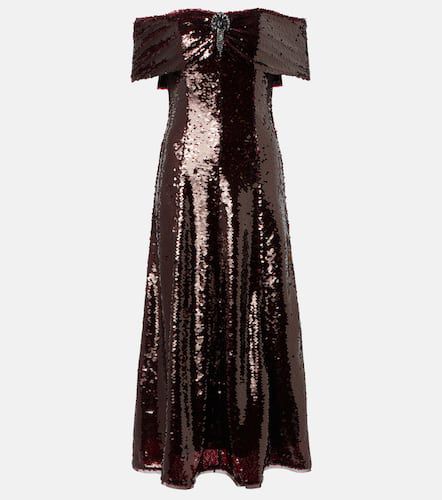 Sequined off-shoulder midi dress - Self-Portrait - Modalova