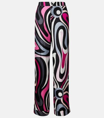 Pantaloni regular Marmo in twill di seta - Pucci - Modalova