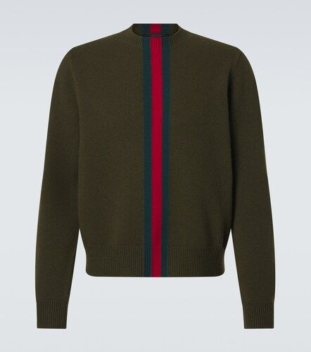 Gucci Pullover Web Stripe in lana - Gucci - Modalova