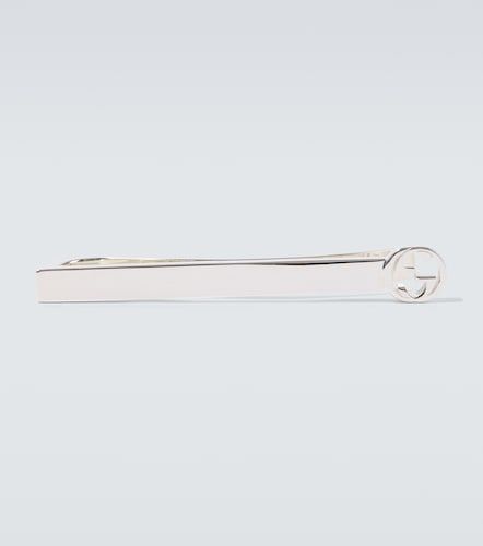 Fermacravatta Interlocking G in sterling 925 - Gucci - Modalova