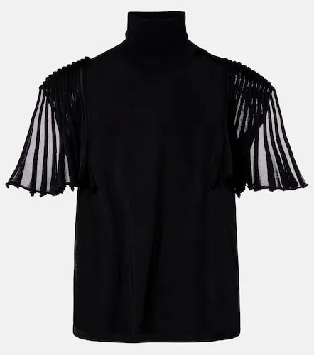 Alaïa Top de cuello alto semitransparente - Alaia - Modalova