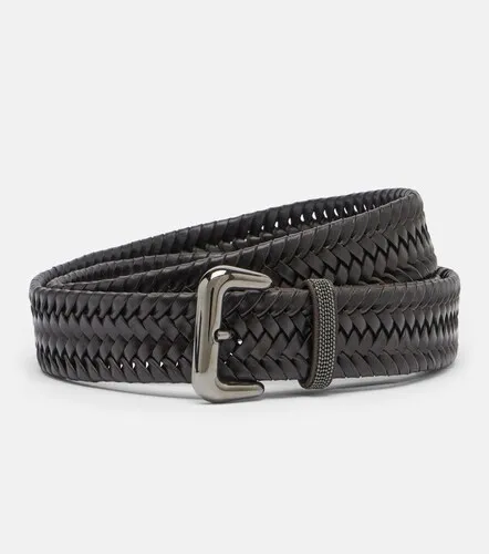 Monili braided leather belt - Brunello Cucinelli - Modalova