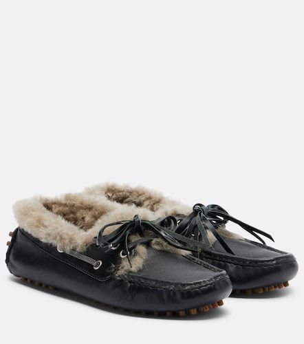 Monili shearling boat shoes - Brunello Cucinelli - Modalova
