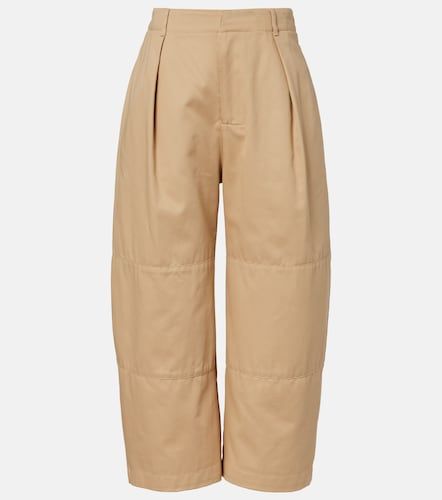 Pantalones barrel cropped de algodón - Loewe - Modalova