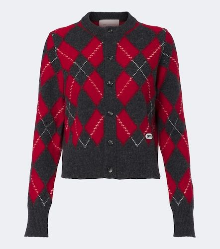 Cárdigan argyle de lana virgen - Ami Paris - Modalova