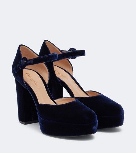 Salones de terciopelo con plataforma - Gianvito Rossi - Modalova