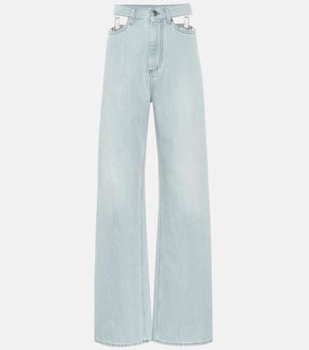 Cutout high-rise wide-leg jeans - Maison Margiela - Modalova