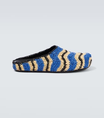 X No Vacancy Inn raffia-effect slippers - Marni - Modalova