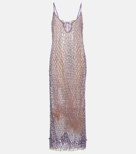 Beaded fishnet midi dress - Self-Portrait - Modalova