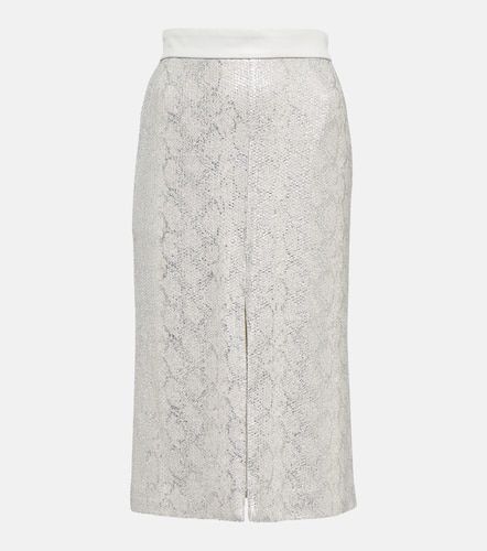 Sequined snake-effect midi skirt - Jacques Wei - Modalova