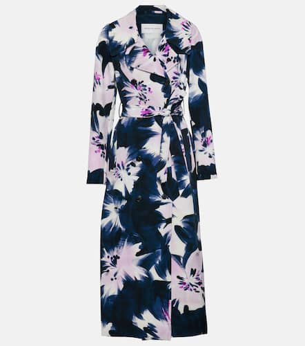 Floral printed trench coat - Dries Van Noten - Modalova