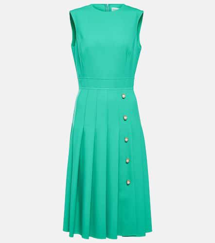 Pintuck pleated A-line wool dress - Oscar de la Renta - Modalova