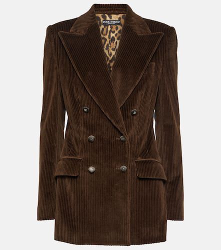 Double-breasted corduroy blazer - Dolce&Gabbana - Modalova