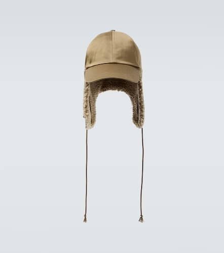 Faux-shearling trimmed cotton hat - Burberry - Modalova