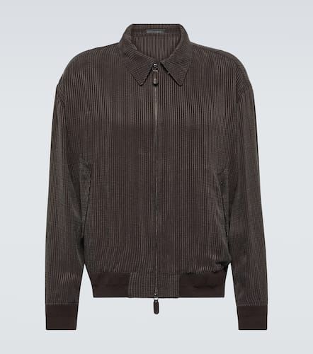 Corduroy bomber jacket - Giorgio Armani - Modalova