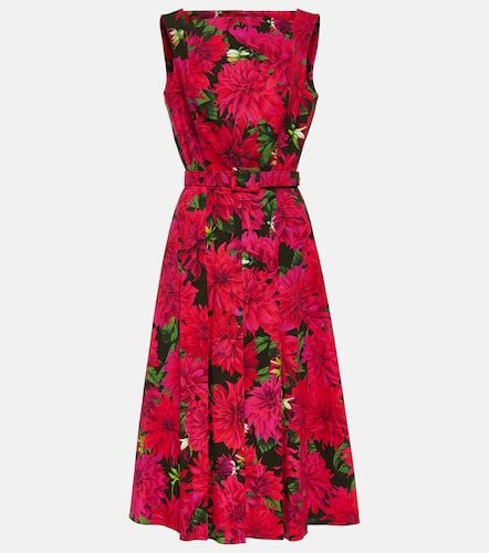 Cotton-blend midi dress - Oscar de la Renta - Modalova