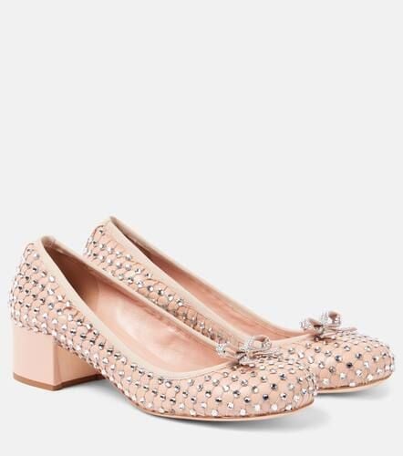 Crystal-embellished leather pumps - Rene Caovilla - Modalova