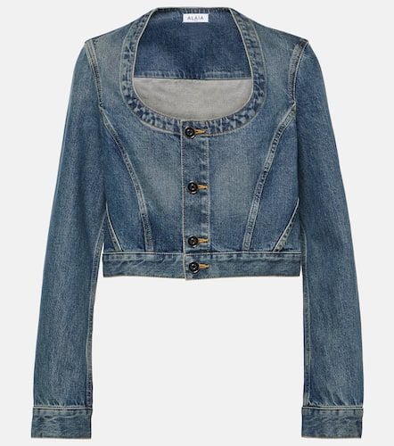 AlaÃ¯a Cropped denim jacket - Alaia - Modalova