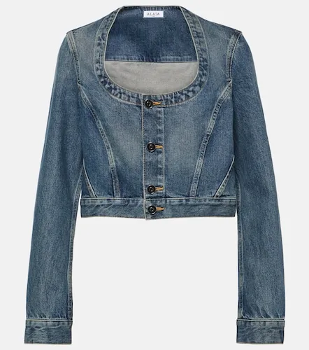 Alaia Cropped denim jacket - Alaia - Modalova
