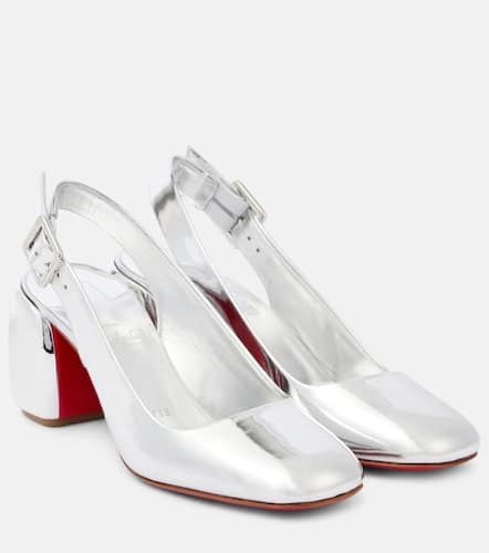 Minny 70 metallic leather slingback pumps - Christian Louboutin - Modalova