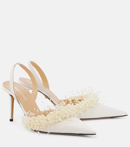 Pumps slingback Floating Pearl 85 in raso - Mach & Mach - Modalova