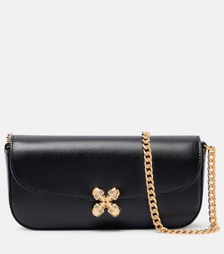 Skull Flower leather shoulder bag - McQueen - Modalova