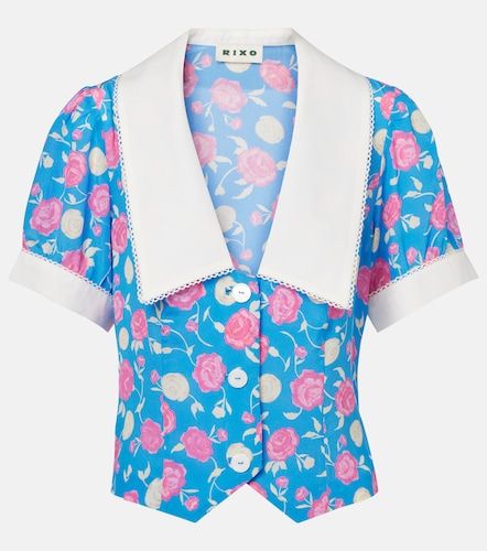 Rixo Blusa Zinia de seda floral - Rixo - Modalova