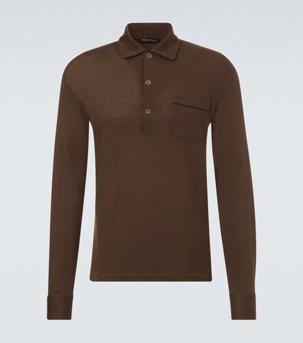 Polo de piqué de seda y algodón - Tom Ford - Modalova