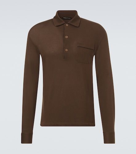 Polo in piqué di seta e cotone - Tom Ford - Modalova